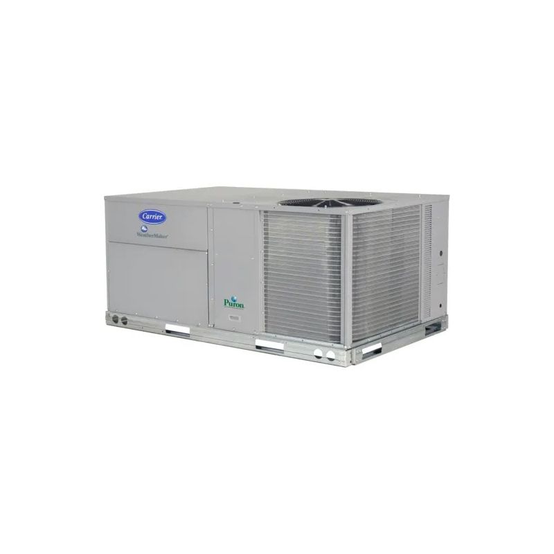 Carrier WeatherMaker 10 Ton 250,000 BTU 11 EER Gas Heat & Electric Cool Commercial Packaged Unit - 208/230V 3 Phase - R454B — 10 Ton Carrier